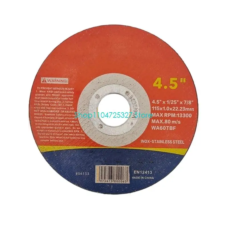 D8KF Steel Cutting Disc with Resin-Set Abrasive Construction for Powered Cutting of Metal Tubing and Profile Workpieces