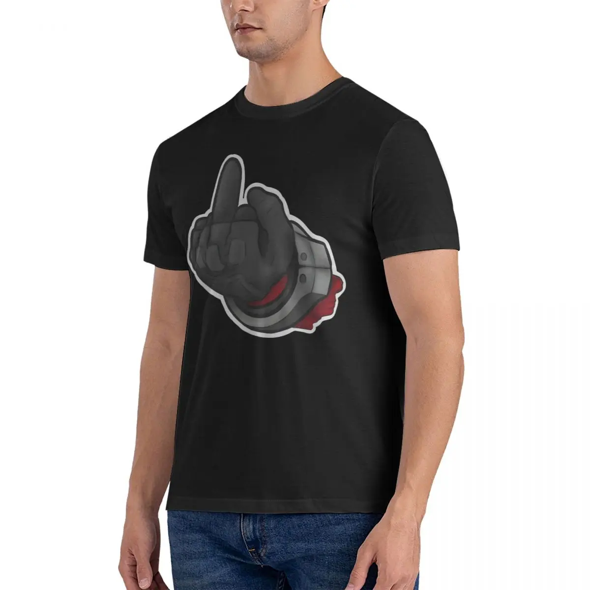 Severed Middle Finger Men T Shirt Marvel Deadpool & Wolverine Novelty Tees Short Sleeve Crew Neck T-Shirts Cotton Gift Tops