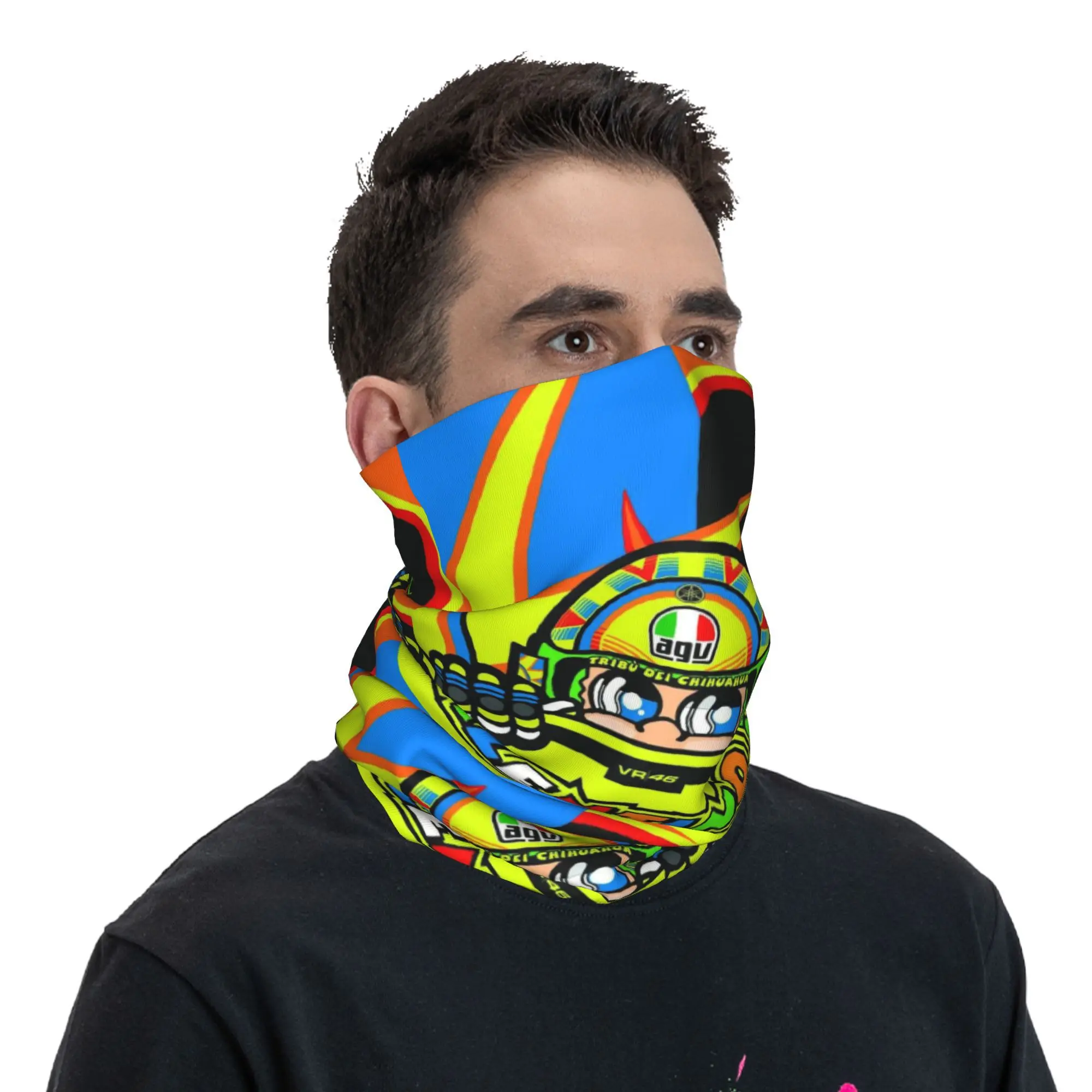 Ghetta per il collo Bandana da corsa personalizzata Moto-Gp Racer per sci ciclismo uomo donna sciarpa avvolgente passamontagna scaldino