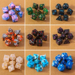 7pcs Fashion Resin Geometric Multiface Dice Pendants Charms for Jewelry Making Earrings Necklace DIY Accessories Supplies