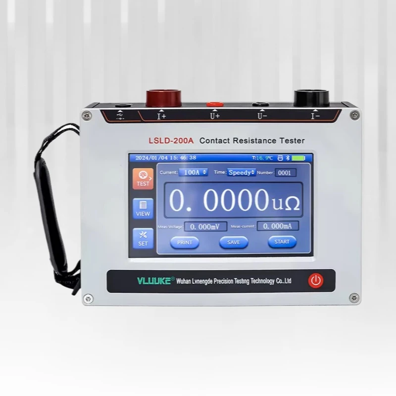 

VLUUKE LSLD-200A Handheld Loop Resistance Tester 200A Output 0.01µΩ Resolution with 19200mAh Battery