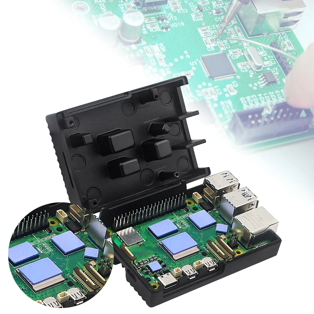 Корпус Raspberry Pi 5, алюминиевый сплав, металлический корпус с пассивным охлаждением, алюминиевый корпус радиатора Raspberry Pi 5, подходит для Raspberry Pi 5