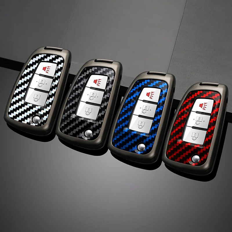 

Zinc Alloy Carbon Fiber Car Key Case Shell For Nissan X-Trail T32 Rogue Juke F15 Qashqai J11 Murano MAXIMA ALTIMA Accessories