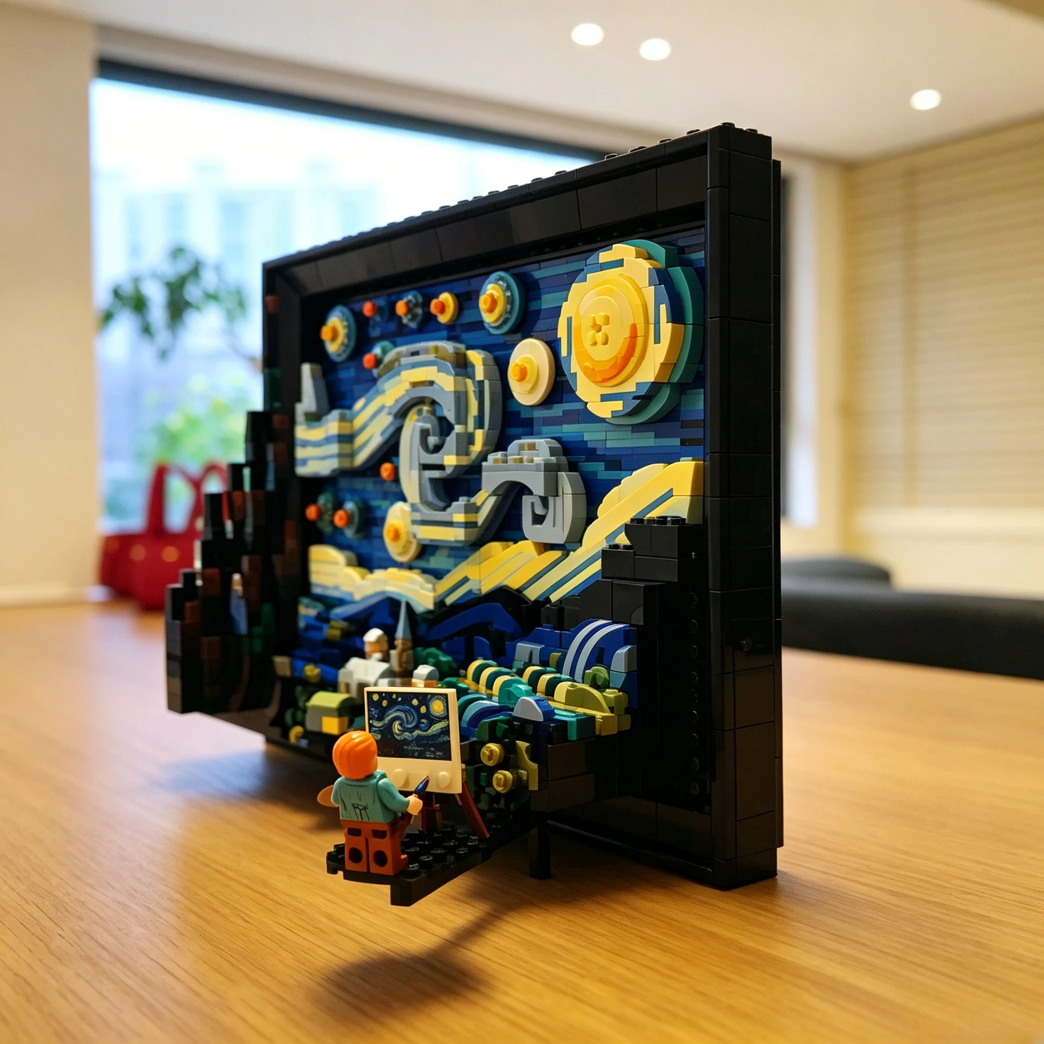 vangogh-the-starry-night-mini-pellet-set，building-set，suitable-for-party-and-holiday-diy-decoration-gifts