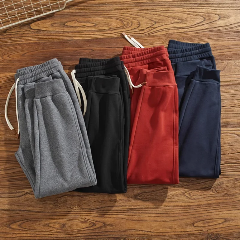 Heavy fleece thick pants men's autumn and winter casual pants sports men's loose bunched ankle sweatpants