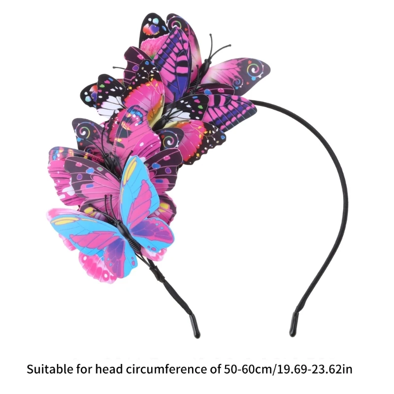 Accesorios de cabina de fotos de hadas, diademas de mariposa 3D, diadema para fiesta, tocado para jardín, fiesta de cumpleaños, accesorios para fotomatón