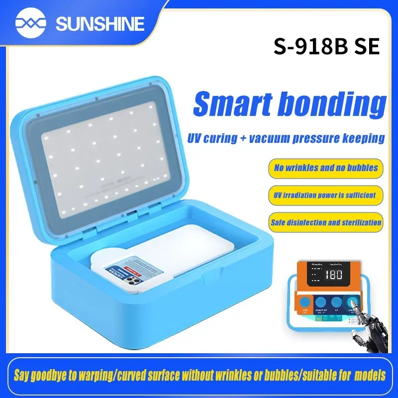 SUNSHINE S-918B SE Intelligent Vacuum UV Filming Machine UV Curing + Vacuum Holding Machine for Film Application Repair Tools