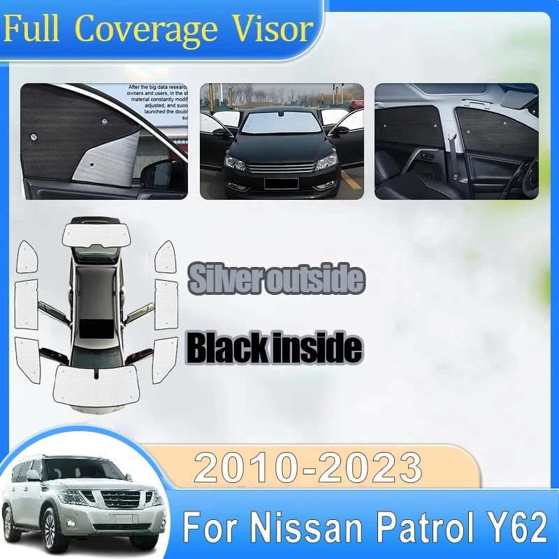

Car Windshield Visor For Nissan Patrol Accessories Y62 2010-2023 Sunshade UV Reflector Sun Shade Visor Auto Accessorie Auto part