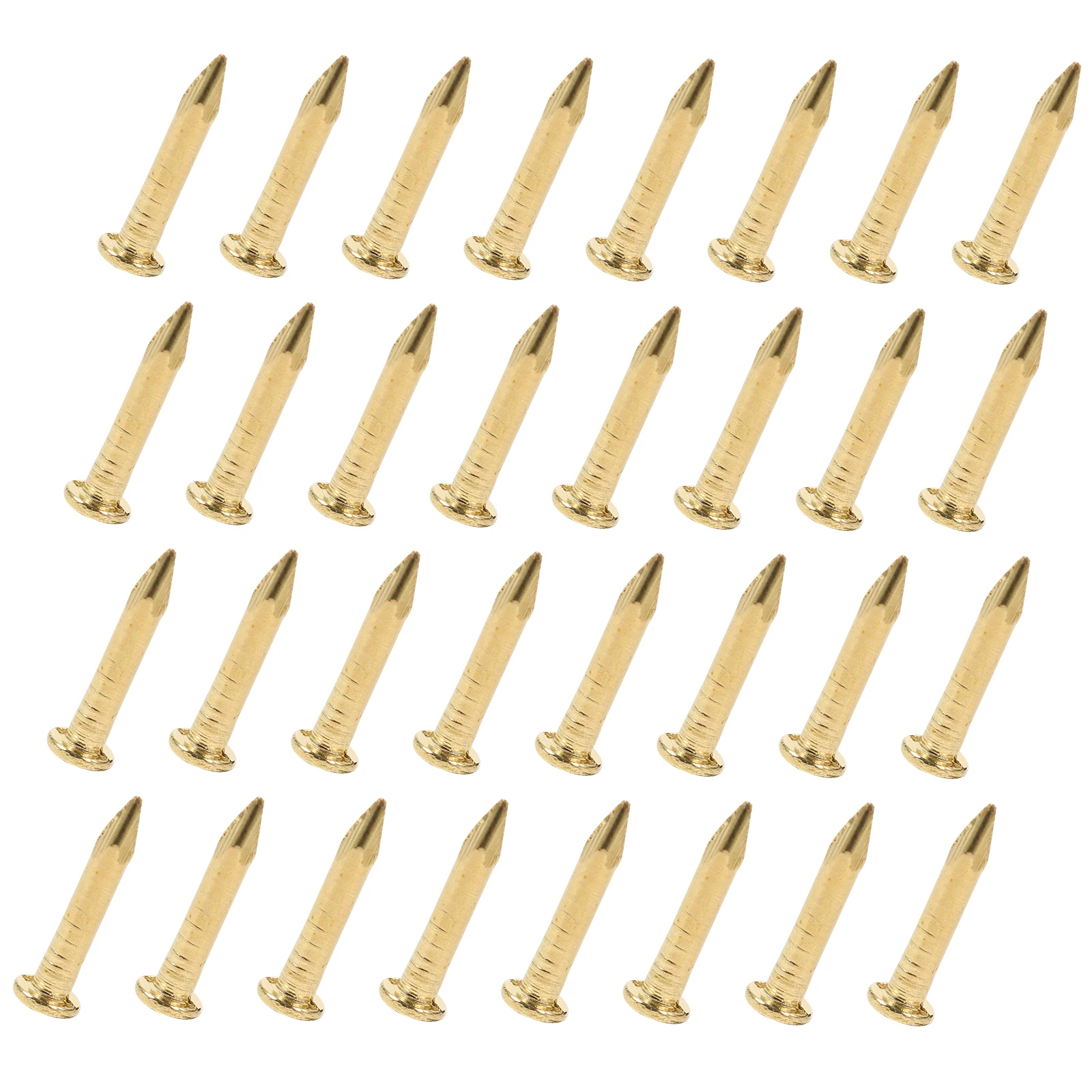 

200pcs 8Mm Brass Nails Round Head Fastening Furniture Hinge Decorative Parts Wood Box Craft Carpentry Accessories