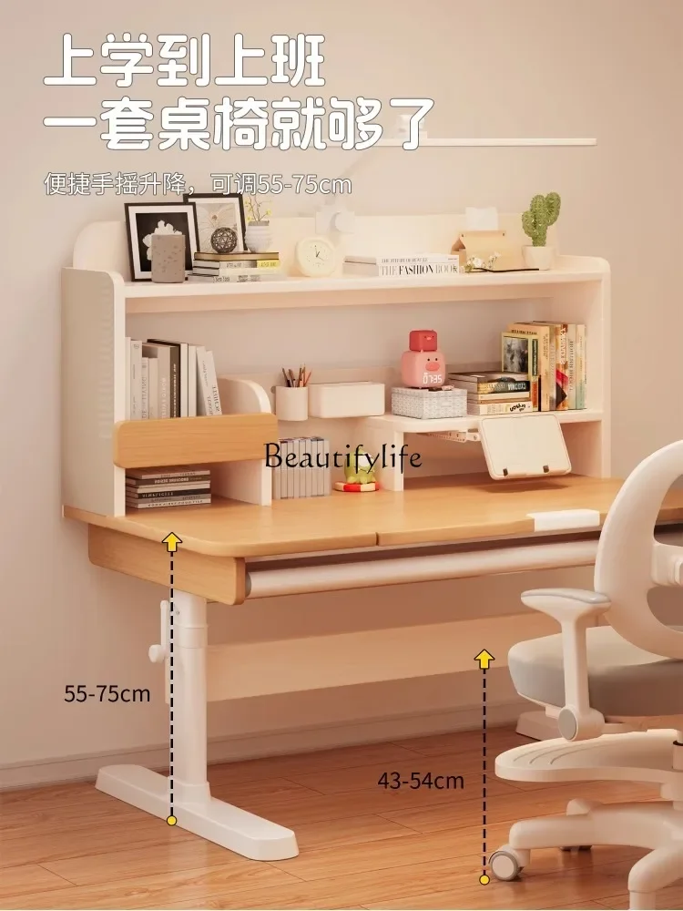 

yj21 Home Desk Solid Wood Writing Adjustable Height Desk