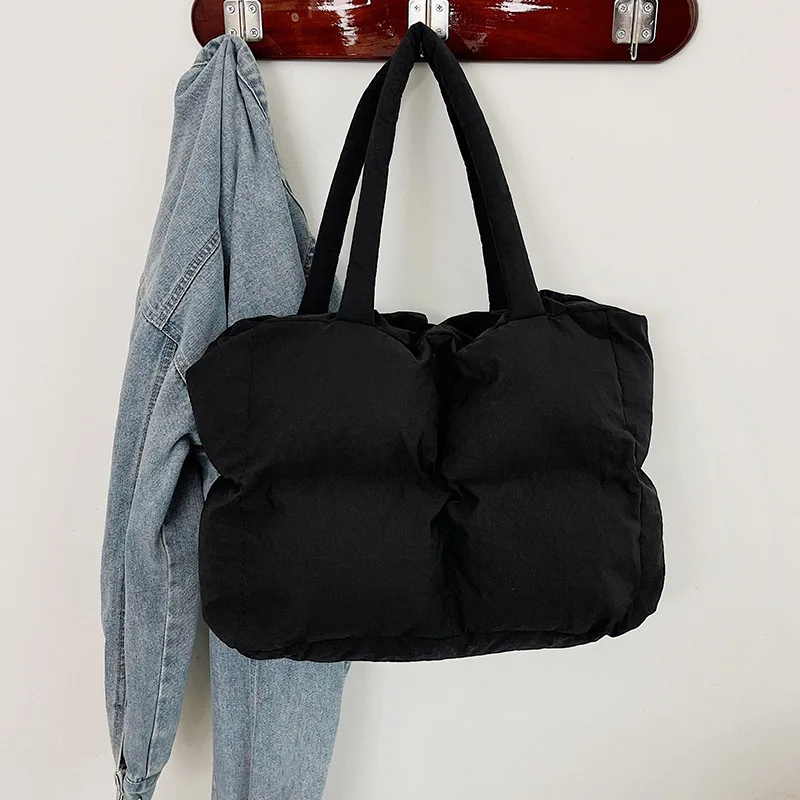 حقيبة كتف إبداعية ناعمة كاجوال تناسب الجميع حقيبة كتف للتخزين ذات لون سحابي رقيق