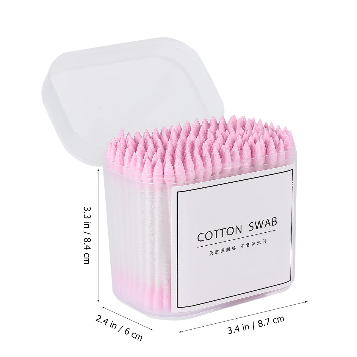 2 Packs/400pcs Makeup Cotton Buds Multipurpose Double-head Swabs Disposable Cotton Swabs for Home Travel (Pink)