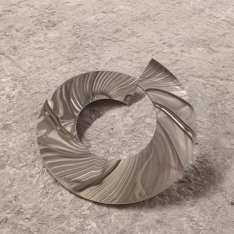 

Material handling equipment parts, stainless steel spiral blades