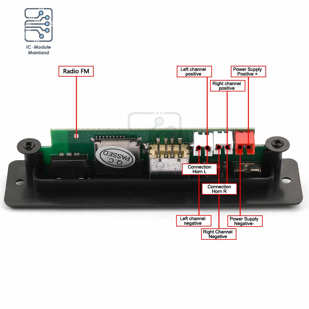 Carte décodeur d'amplificateur DC 5V, amplificateur 2*3W, Bluetooth 5.0, technologie MP3, radio FM de voiture, fonction roi prudent