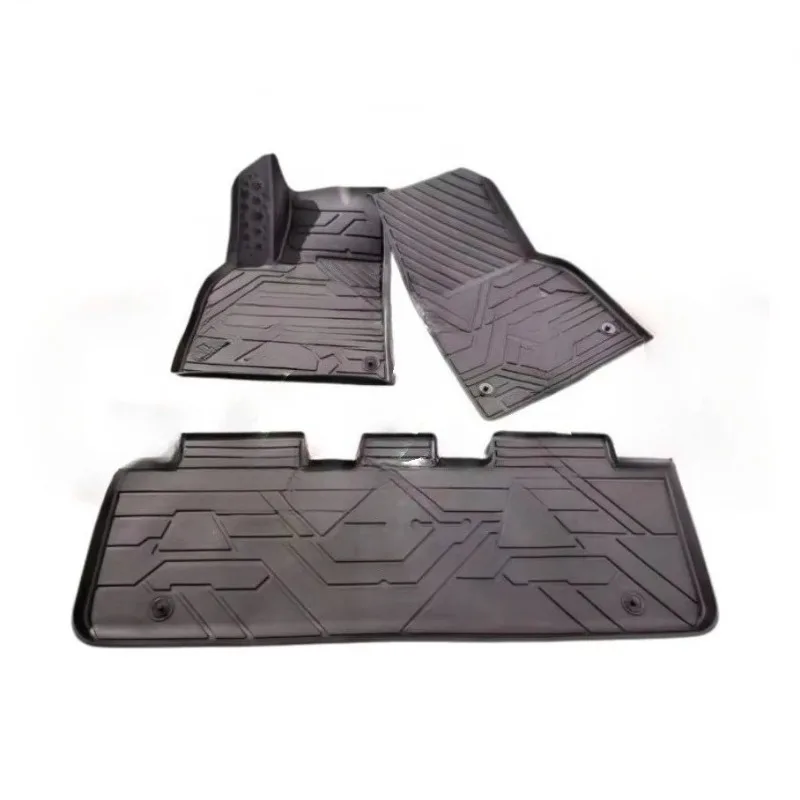 High Quality TPE Anti Slip Luxury Car Floor Mats 10mm Thick Set of 3 for Model Y and 3