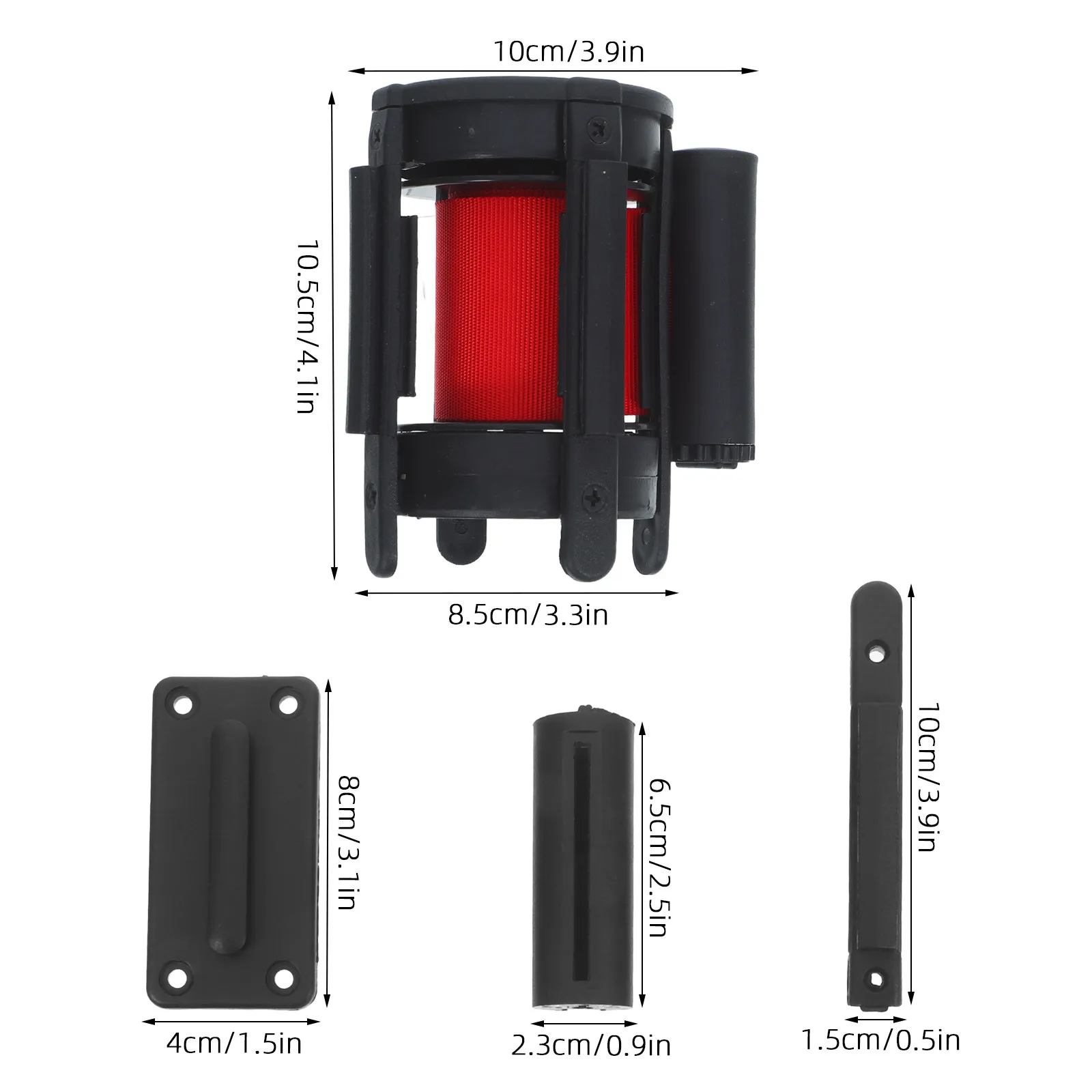 1Set Wall Mounted Retractable Isolation Belt Barrier Fast Install Crowd Control Queue Barrier for Retail Stadium Offices Safety