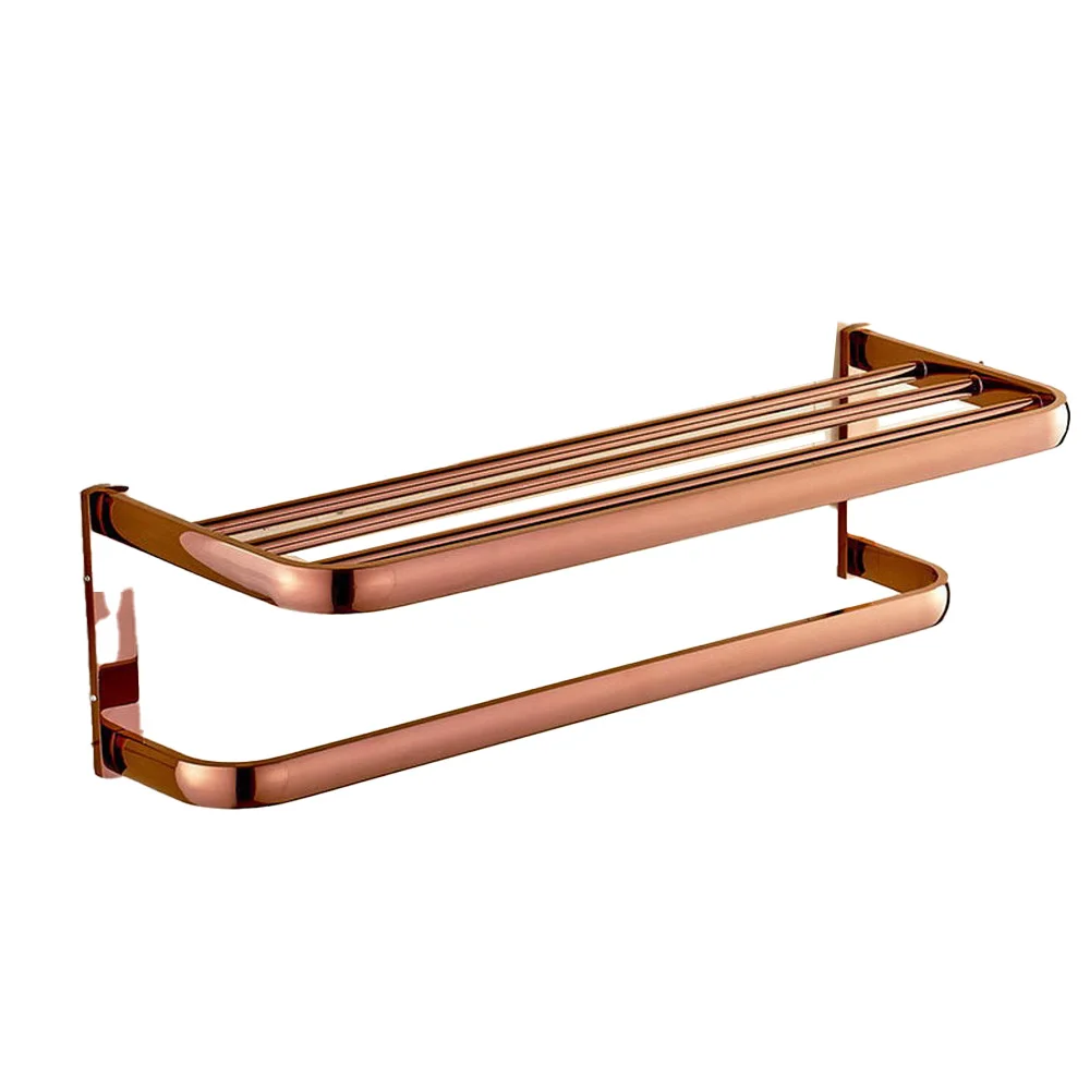 Accessori da bagno in ottone dorato rosa Porta asciugamani per montaggio a parete Porta asciugamani Porta asciugamani Lba865