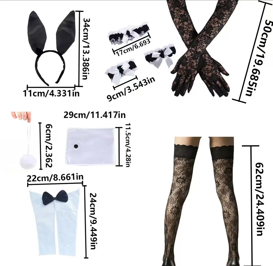 أزياء PESENAR Bunny Girl مناسبة للحفلات التنكرية لفتاة الأرنب أو عيد الفصح أو حفلات فتاة الأرنب، الكرنفالات، الهالوين، إلخ