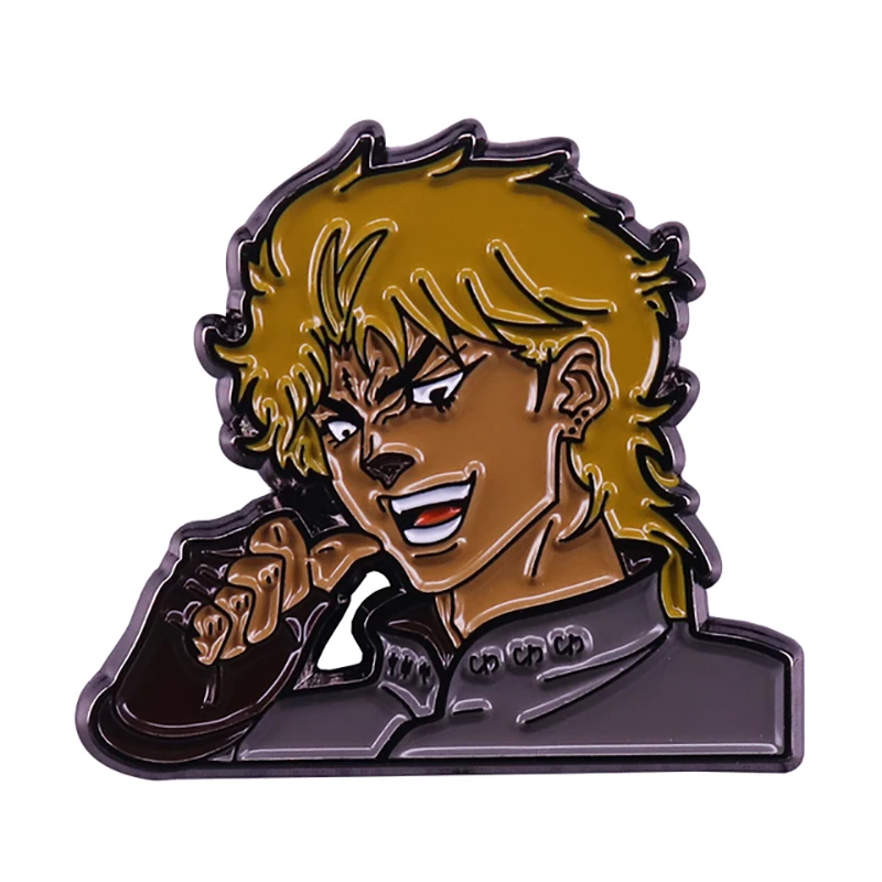 Anime JoJos Bizarre Adventure Brooch Pins Cartoon Figure Characters Cosplay Metal Badge Lapel Pin Jewelry Gift For Fans Accessor