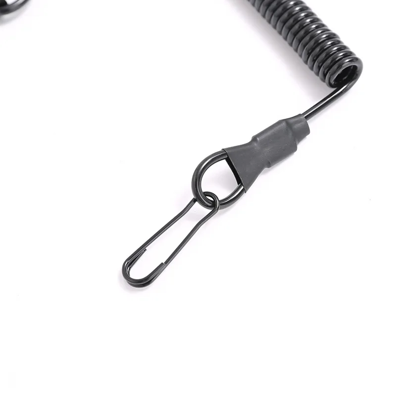 Corda elastica per cordino corda tattica Anti-smarrimento militare con cinturino di sicurezza a molla corda per pistola per portachiavi accessori