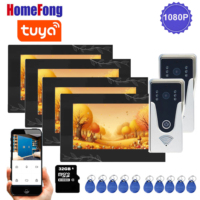 Homefong  7 Inch WiFI Intercom System for Home Monitor Call Transfer Door Phone 1080P RFID Doorbell Door Unlock  Tuya App Remote