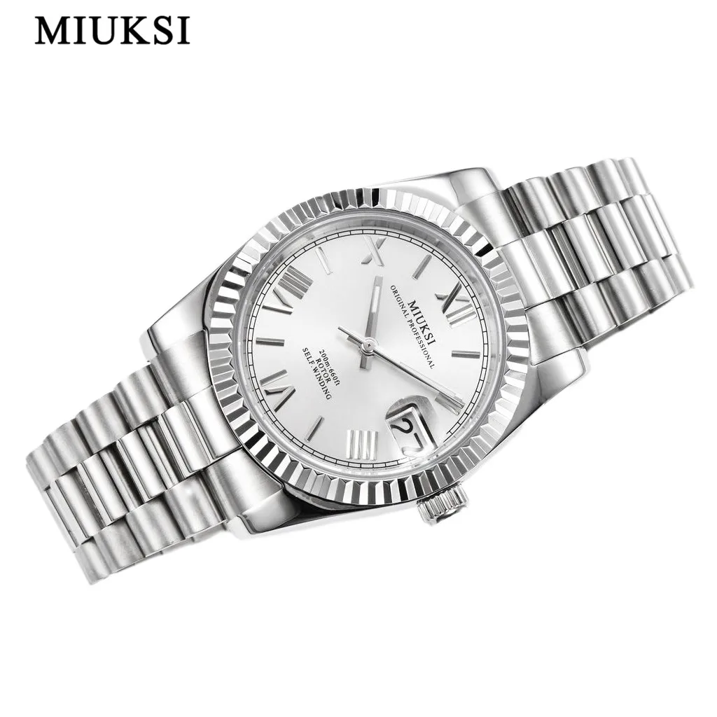 NH35 Watch MIUKSI 36mm 40mm Mechanical For Men Automatic Sapphire Stainless Steel Luxury Waterproof Wristwatch Reloj Hombre