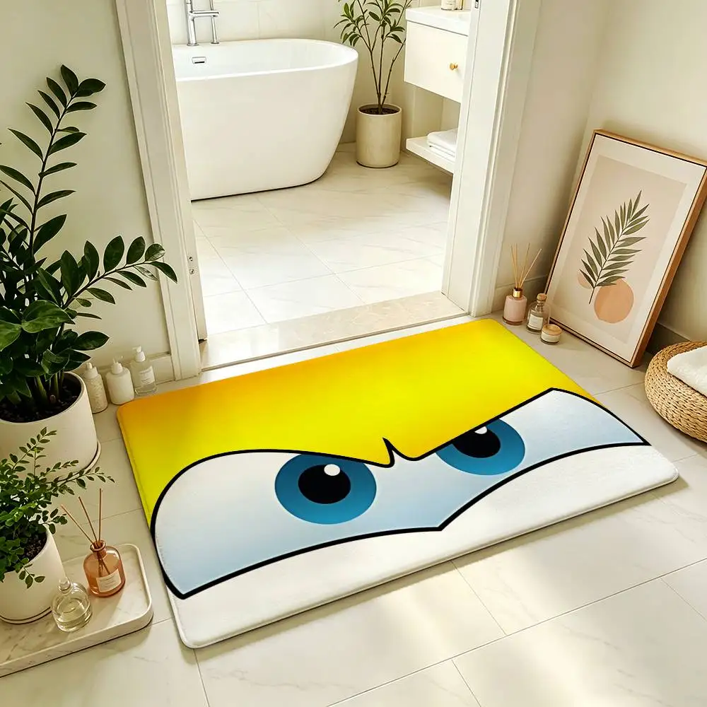 Anime-L-lightning-M-mcqueen-S Eyes Carpet Bathroom Anti-slip Mat Door Mat Home Decoration Mat Entrance DoorMat Scratch-resistant