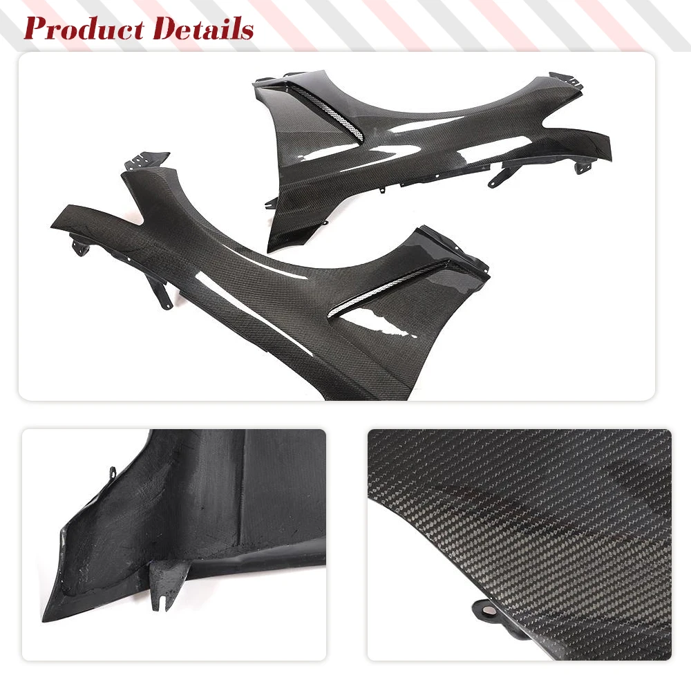 Carbon Fiber Car Exterior Side Fender Vents Trim for Infiniti Q50 Sedan 2014-2020 Car Front Side Fender Vents Trim Cover