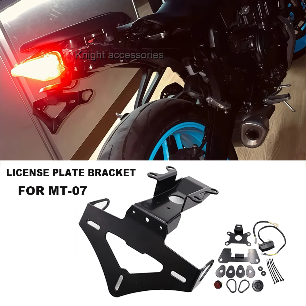

For MT07 MT-07 MT 07 mt07 2025 Motorcycle License Plate Holder LED Light Tail Tidy Fender Eliminator MT07