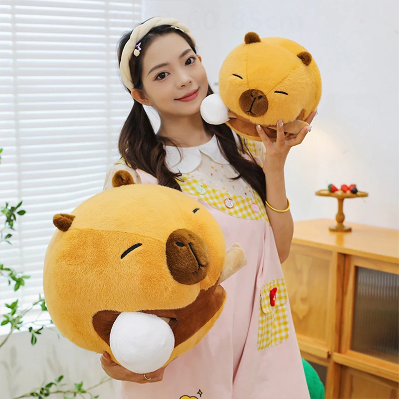 

Kawaii Plush Toy Creative Wooden Fish Capybara Stuffed Doll for Kids Birthday Xmas Gift Wholesale Wedding Favors Party Giveaways