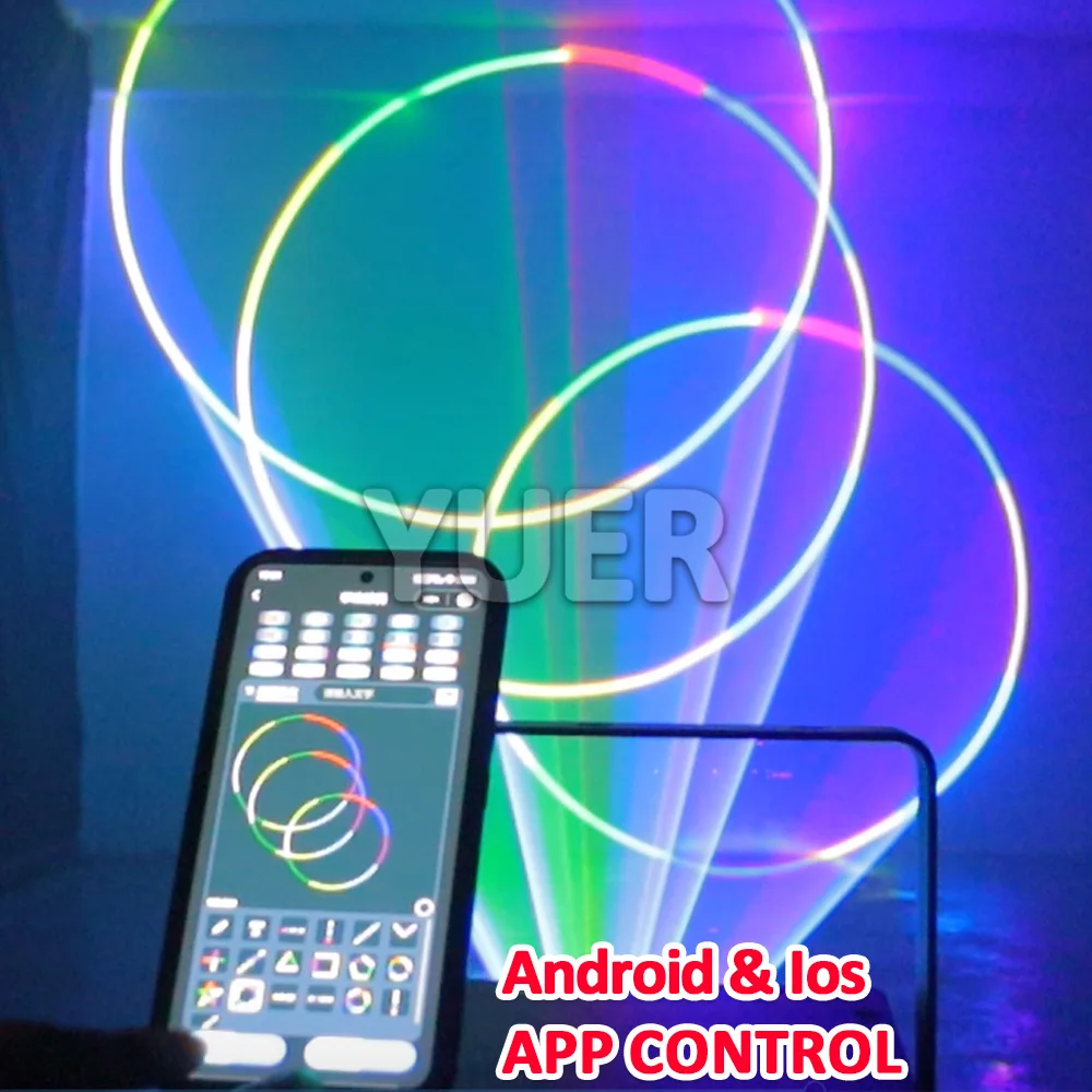 

Lighting APP Control Stage Party Dj Disco Wedding Club ILDA RJ45 Interface 30KPPS Analog modulation and TTL Scan