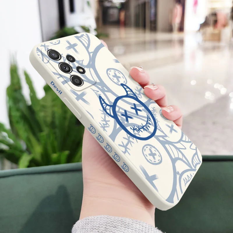 Funny Devil Case For Samsung A54 A34 A24 A14 A73 A53 A33 A23 A13 A03 A03S A72 A52 A52S A32 A12 A71 A51 A22 A21S A04 A04S 4G 5G image 5
