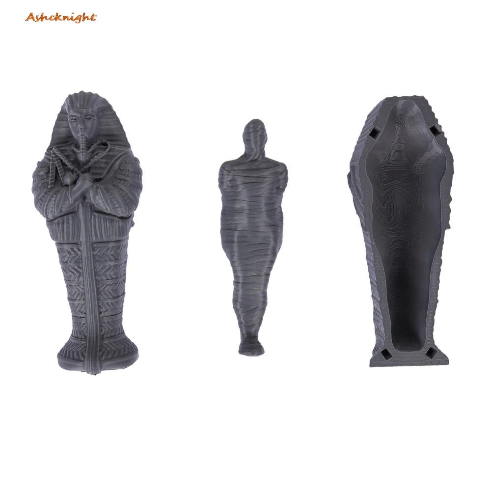 

Halloween Cosplay Mummy Pharaoh Sarcophagus Dark Gray Accessories Halloween Plastic Cosplay Roleplay Props Party Disguise Suit