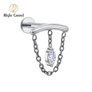 Sağ, Grand-ASTM-F136 Titanyum, 16G, Gizli Akım Eğrisi, Tepe, SK Alanı, Kıkırdak, İçten Dişli Küpe, Sarmal Saplama, Delik Windows sunroom için en iyi 4 panjur satışı-no. 1