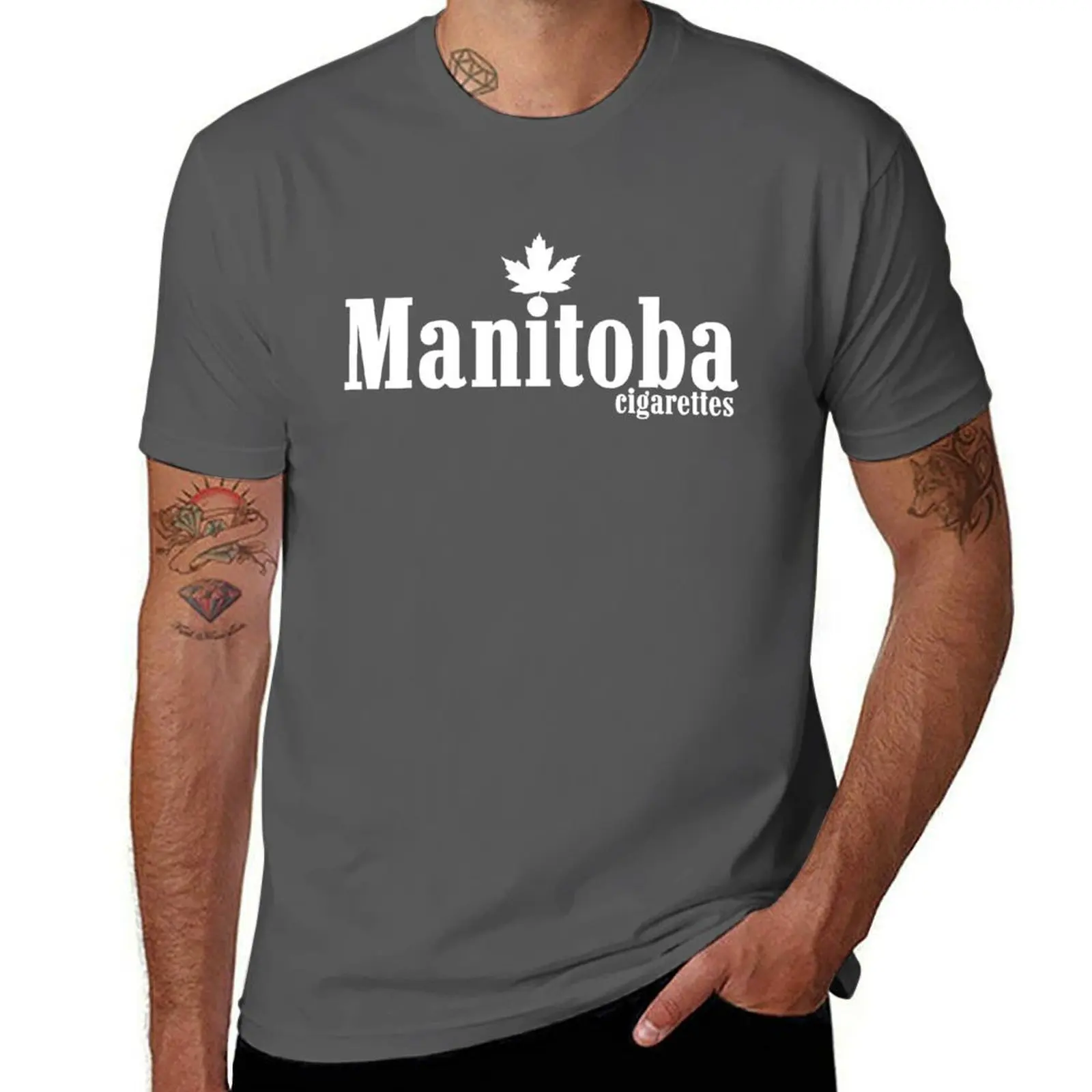 Manitoba Cigarettes T-Shirt Construction Work Tee Shirt