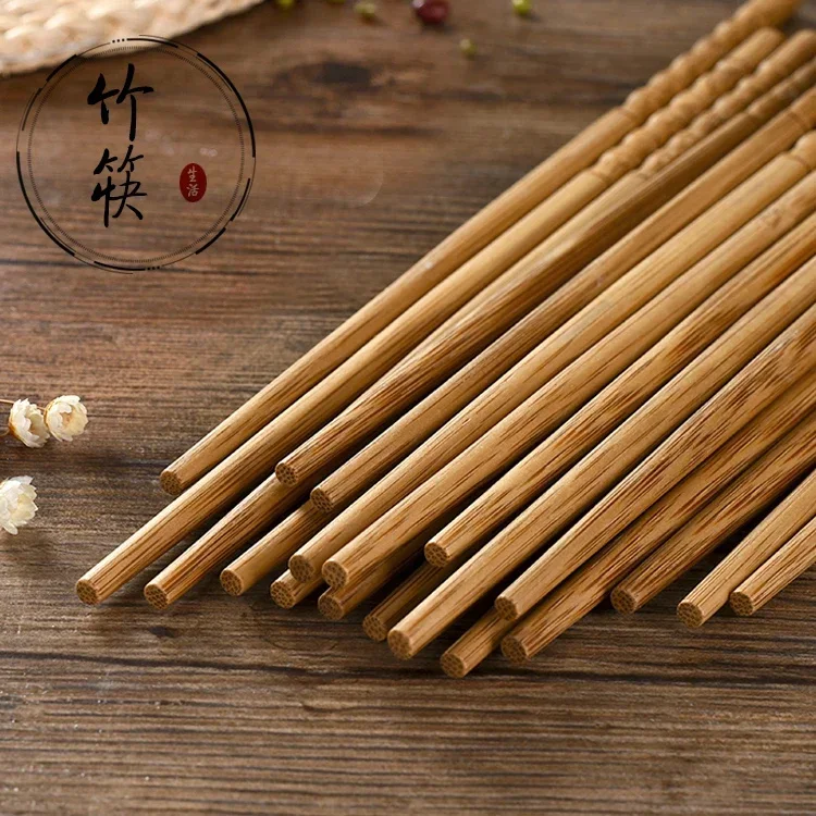 Household bamboo chopsticks family of 10 sets of mouldproof bamboo natural paintless waxless bamboo chopsticks image 2