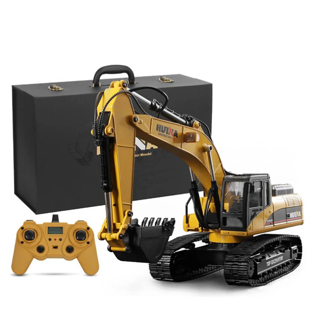 

Huina 1580 Full Metal Hydraulic Rc Excavators Metal Fire Truck Buckets 23 Channel Remote Control Lorry Toys For Professional