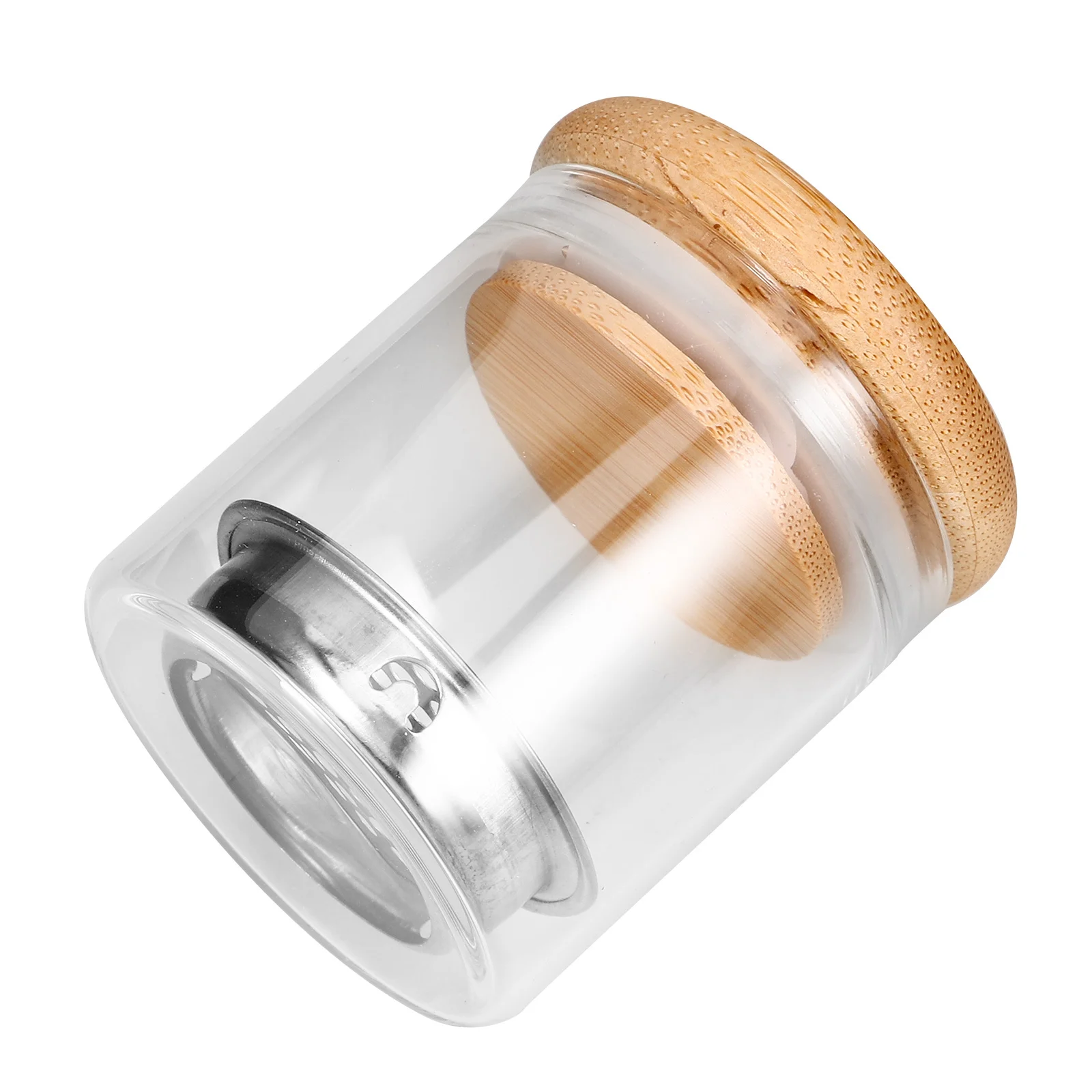 

Glass Brush Cup Sparkling Glitter Wood Glass Nail Art Dish Large Capacity Manicure Brush Washer Nail Wash Cup Wash Dish