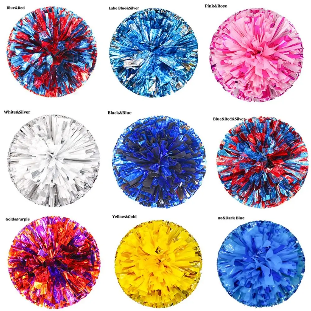 28cm Game Pom Poms Multicolors Dance Party Concert Decorator Cheering Ball PET Come On Props Cheap Practical Cheerleading