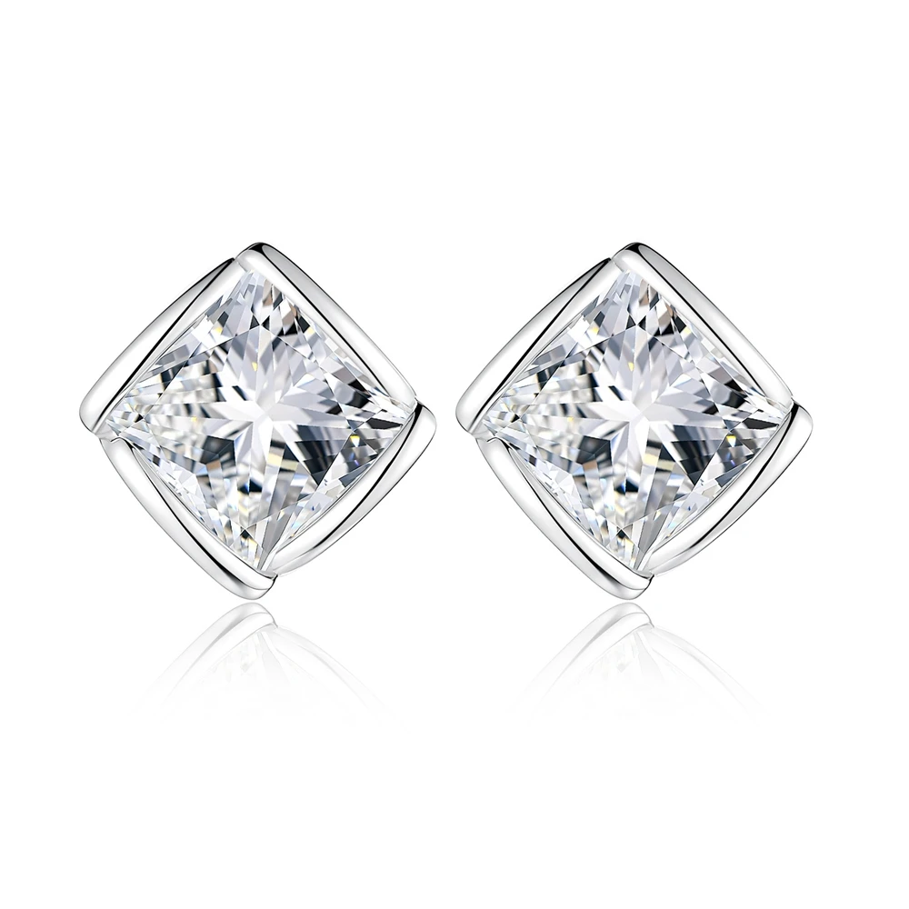 D Color VVS1 Moissanite Earrings Tested With Diamonds S925 Sterling Silver Ear Studs for Woman Party Jewelry Gift