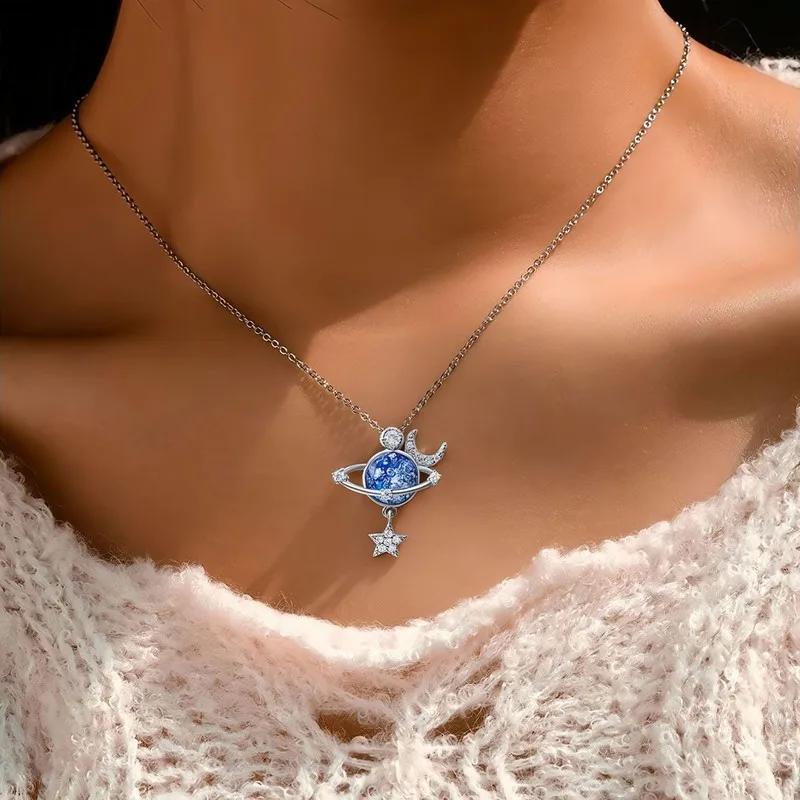 To My Daughter Starry Moon Love Necklace Fashion Star Mother Gift For Women Girls Pendant Necklace With Box 2025 Dropshipping