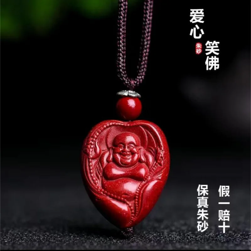 Buddha in Heart Small Jewelry Accessories Female Ethnic Style Light Luxury Face Pendant