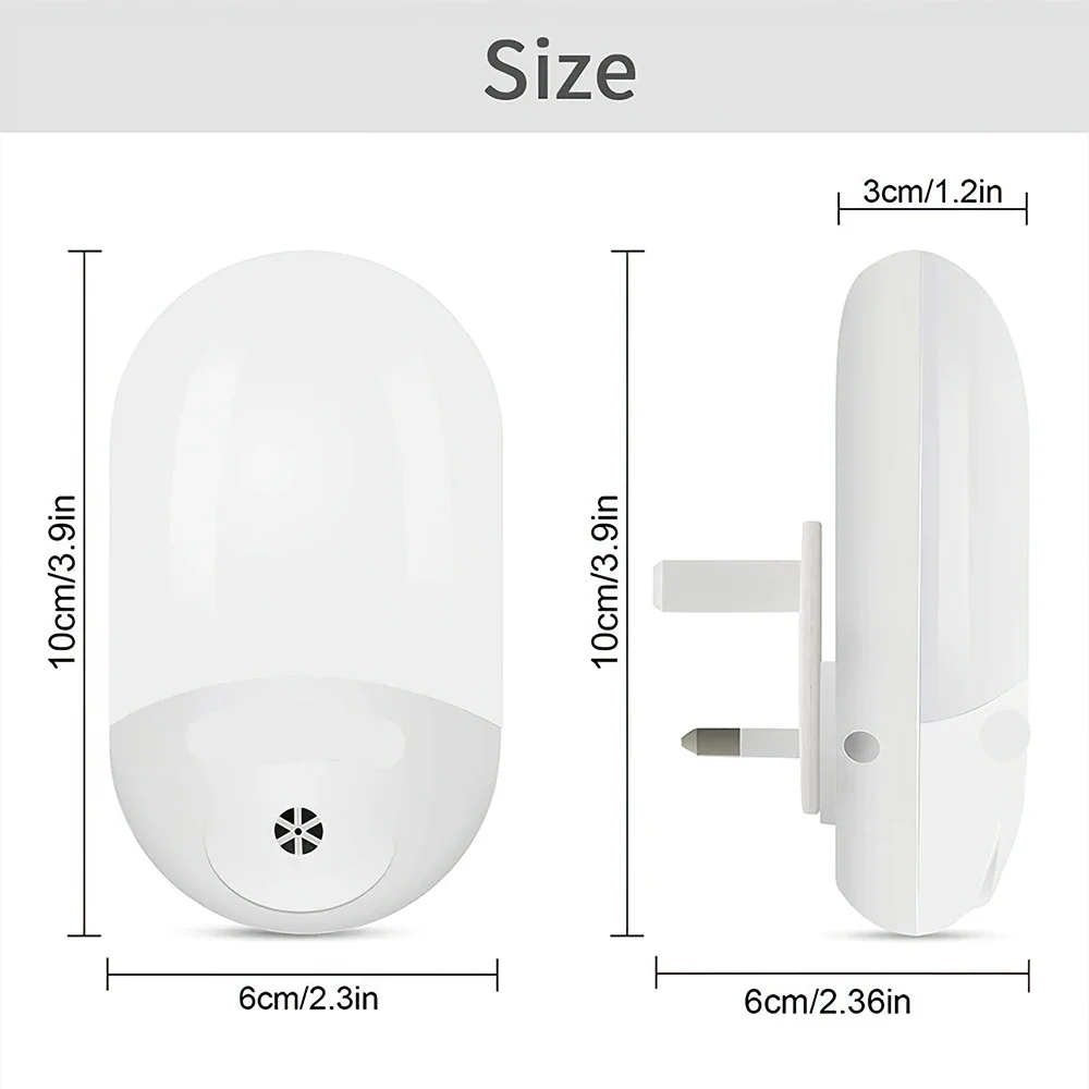 Plug-in PIR Motion Sensor Control Mini LED Night Light Lamp per bambini camera da letto corridoio scale lampade