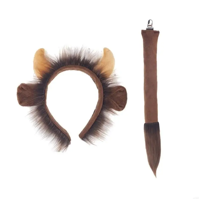 Decori Oggetti scena per bambini Collezione fasce per orecchie animali Fascia per capelli Copricapo Coda