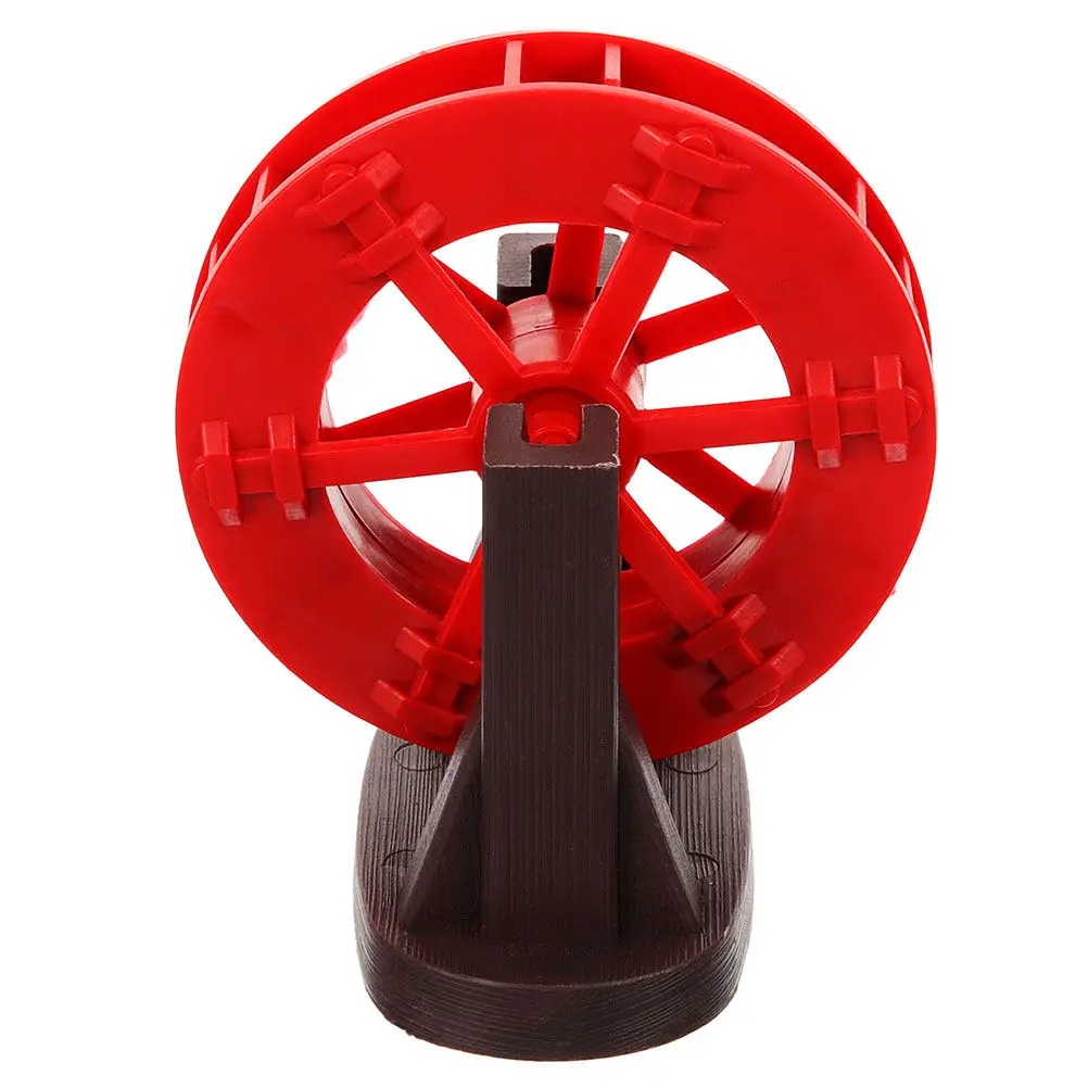 

Plastic Water Wheel Stand Kit for Fish Tank Aquarium Landscaping Garden Water Feature Miniature Rotating Waterwheel Decor