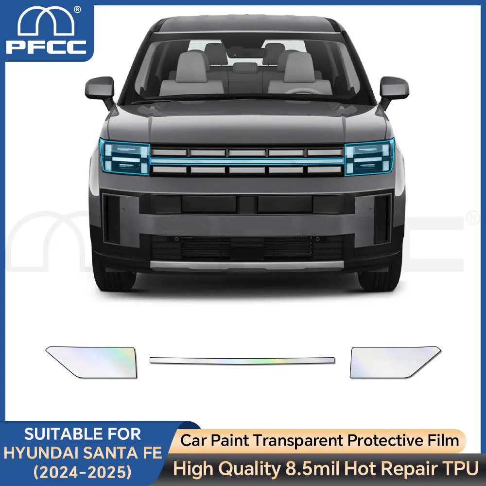 For Hyundai Santa Fe 2024-2025 Car Headlight Rearview B C Pillars Precut Sticker Paint Protection Film Anti-Scratch TPU Clear