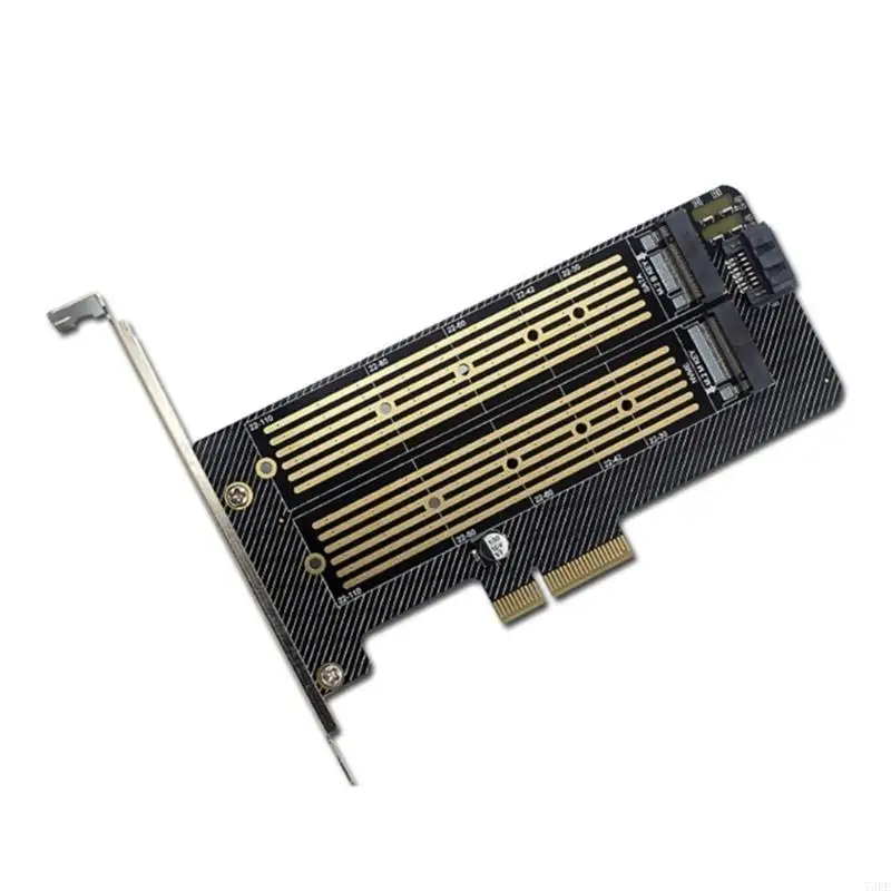 T3EE M.2 NVME Card Double SSDs To PCIE Adapter Card Supports M+B Key SSDs To PCIE Converters NVME Adapter Card