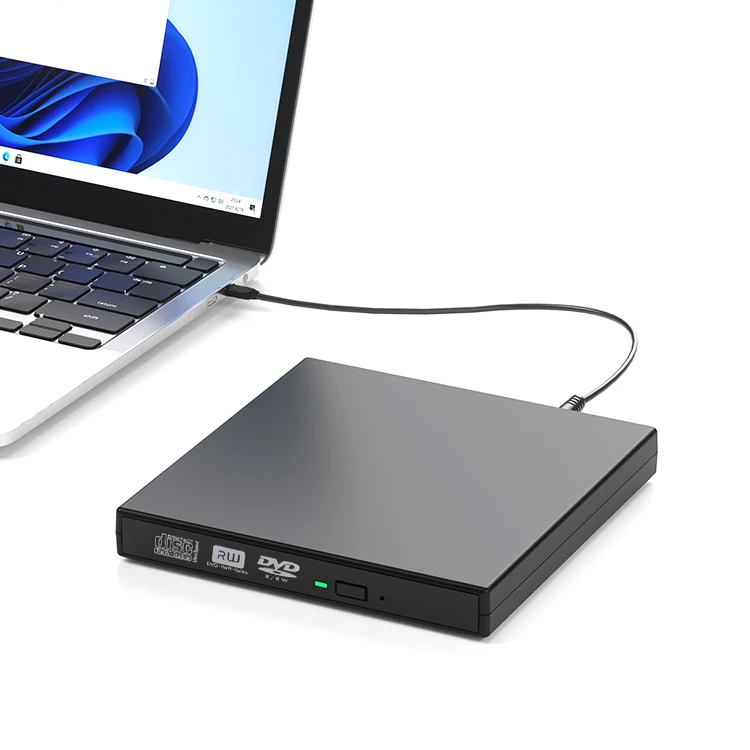 

Mobile External USB 2.0 DVD-RW CD Burner for Laptop with 4MB Cache and Tray Type Disc Loading