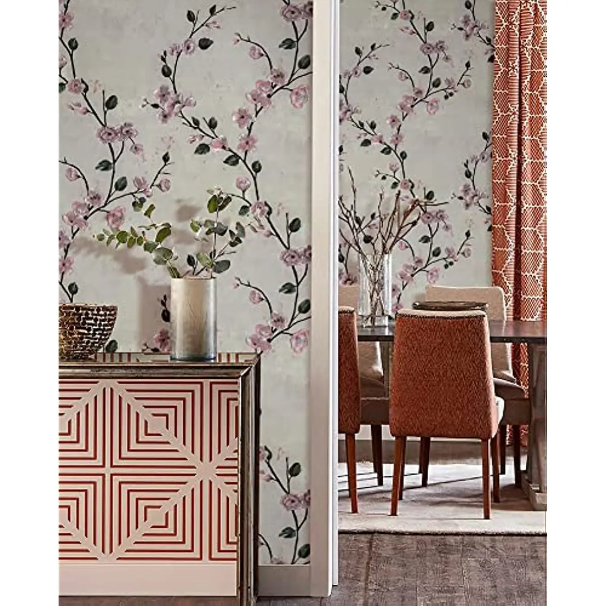 Bloemen Peel and Stick Wallpaper Roze Pruimbloem Verwijderbare zelfklevende contactpapier Lade Plank Liner Vinylfilm voor decor