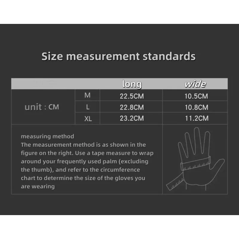 قفازات شتوية دافئة تكتيكية حماية من الغلاف المطاطي سميكة جميع الأصابع التي تعمل باللمس متينة للركوب والتزلج في الهواء الطلق #6